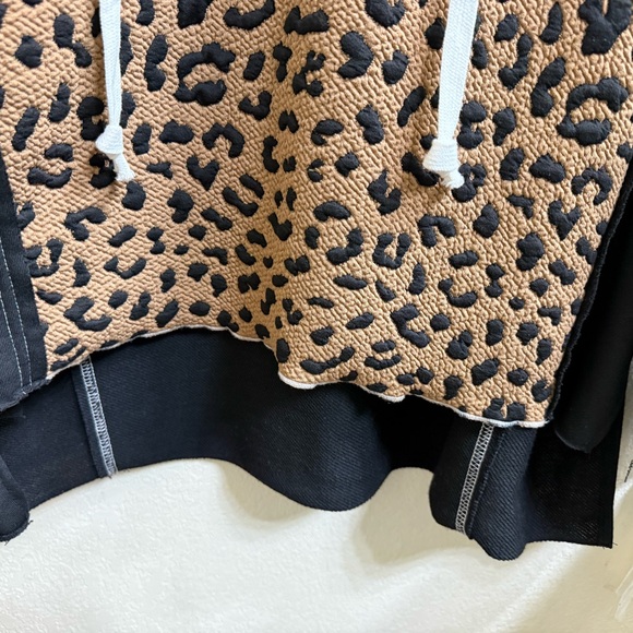 BiBi Black and Tan Leopard 3/4 Zip Hoodie - Picture 7 of 13